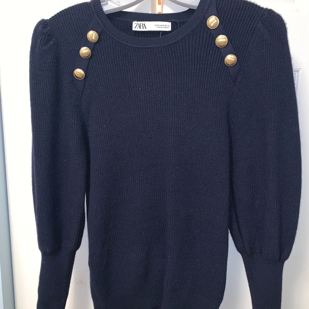Zara Knit Sweater with Button detail